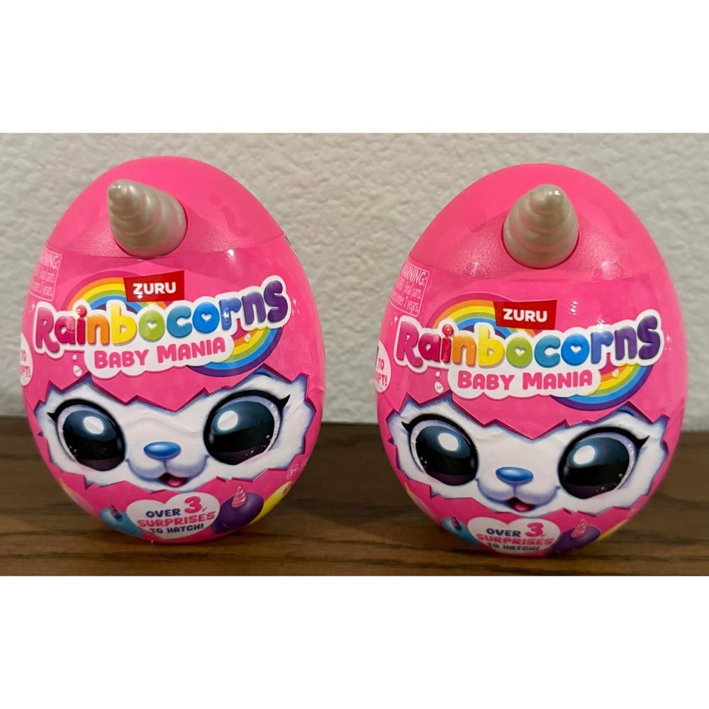 Zuru Rainbocorns Eggzania Baby Mania Blind Surprise Egg Eggs Set of 2 Easter NEW